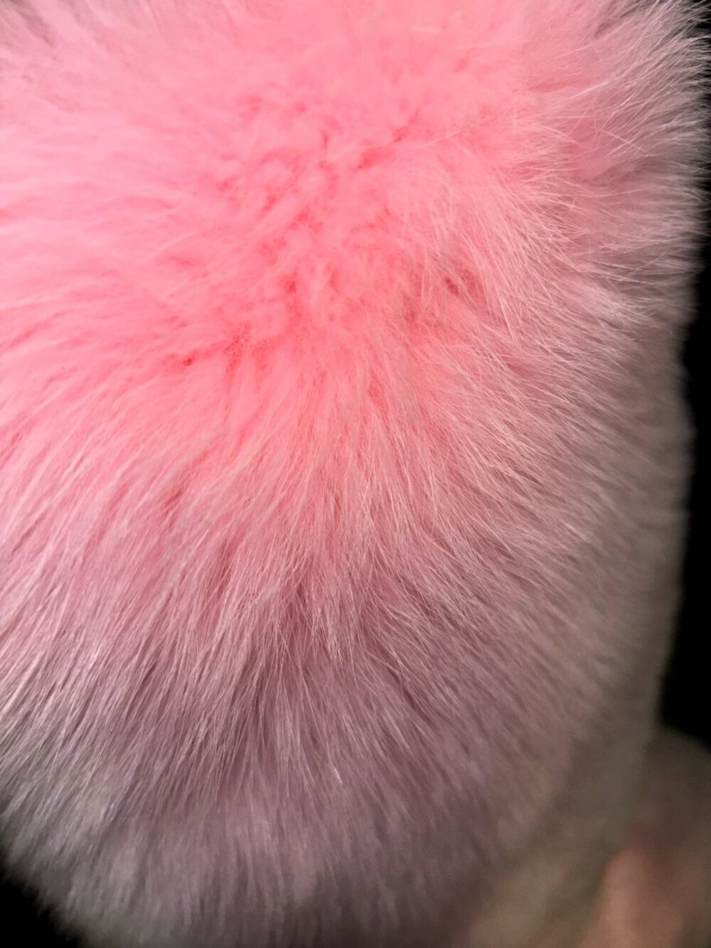 AUTHENTIC Arctic Fox Fur 50cm Tall Boots Size 7.5 NWT Fall Drop in Baby Pink - Picture 9 of 13